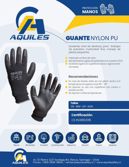 GUANTES NYLON PU